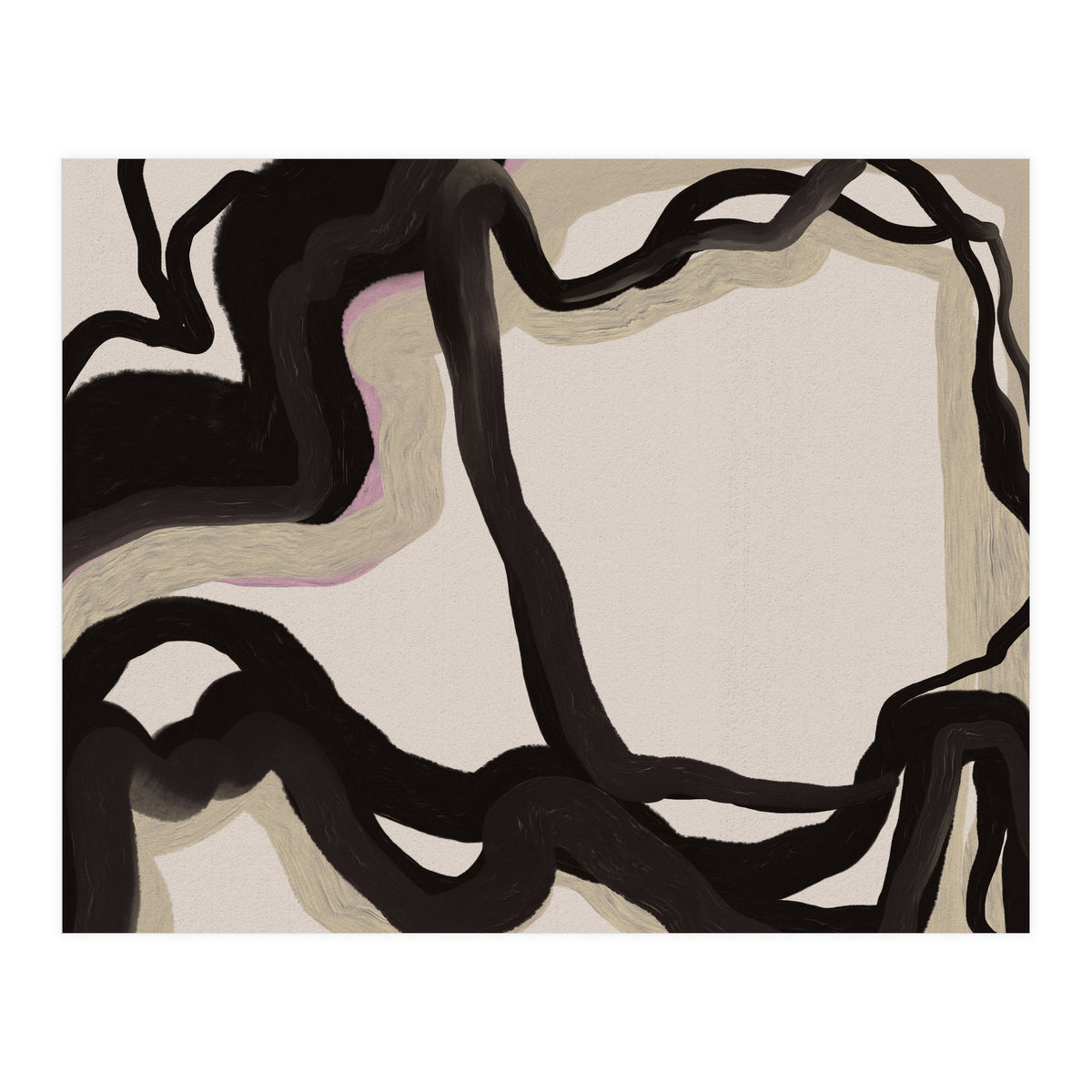 Time oil painting abstract (Print Only)