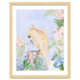 White Cockatoo In Flower Jungle thumbnail