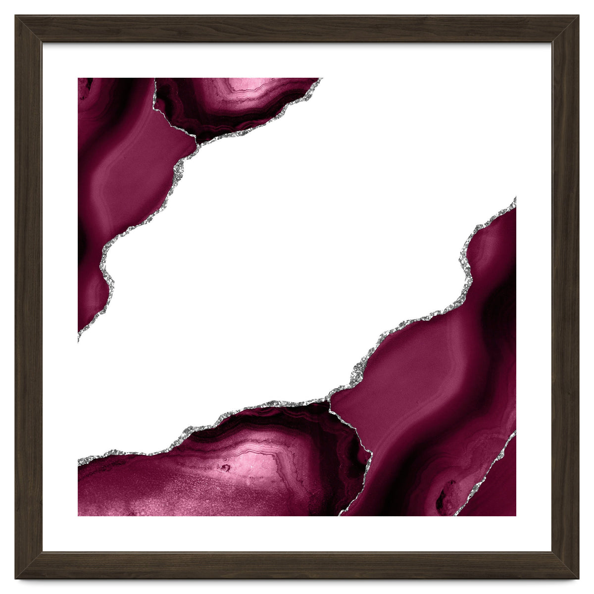 Burgundy & Silver Agate Texture 08