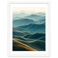 Minimalist Misty Mountain Landscape Wall Art