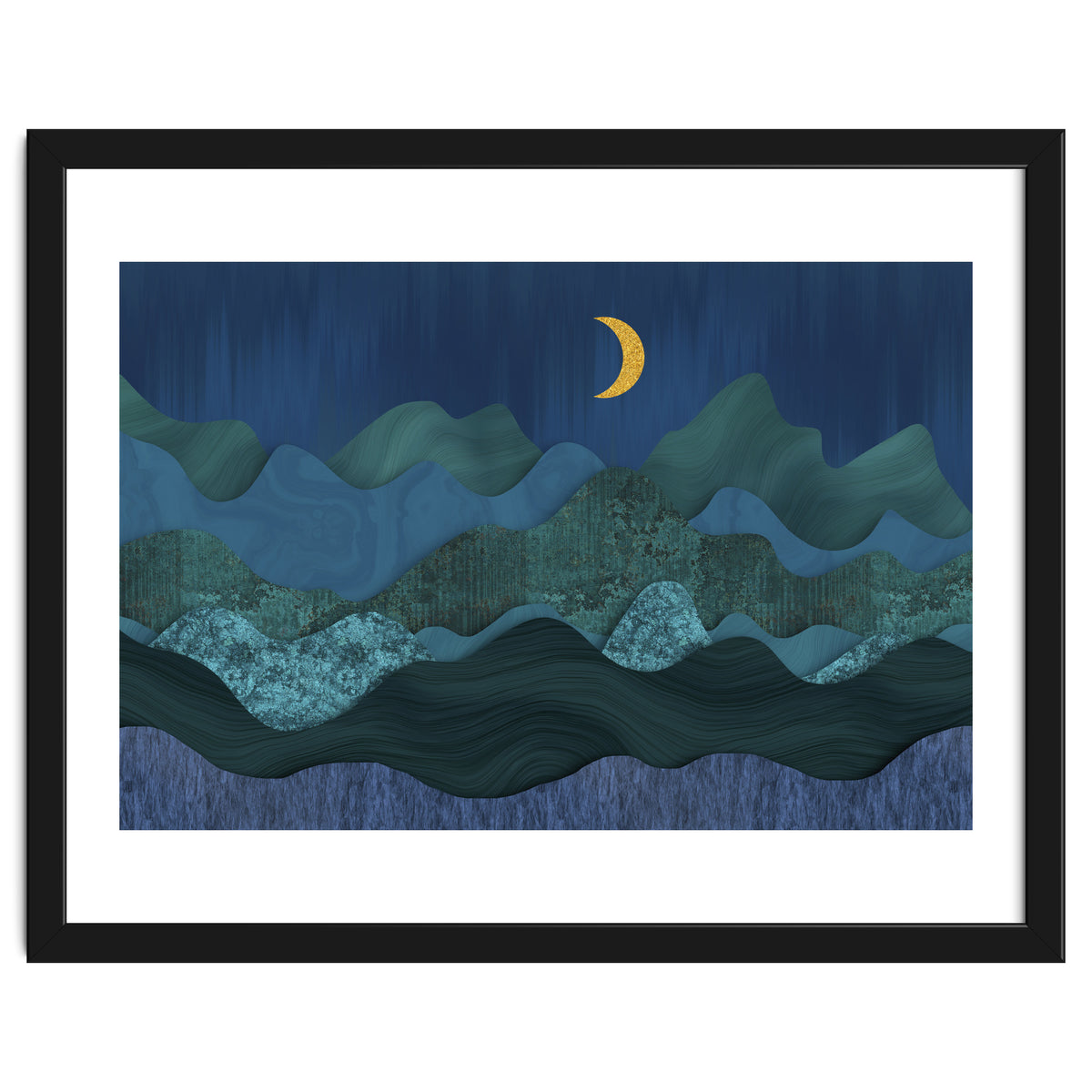 Abstract Landscape Moody Moonrise