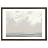 Abstract muted sea and clouds oil painting thumbnail