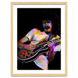 Carlos Santana . American Rock Guitarist Legend Colorful thumbnail