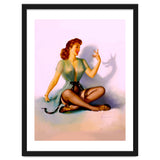Sexy Pinup Making A Big Bad Wolf Shadow On The Wall thumbnail
