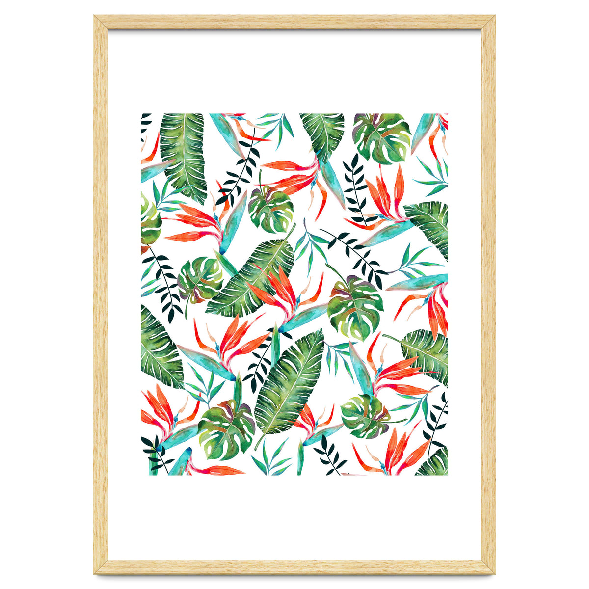 A New Paradise #Bird of paradise painted tropical art & pattern