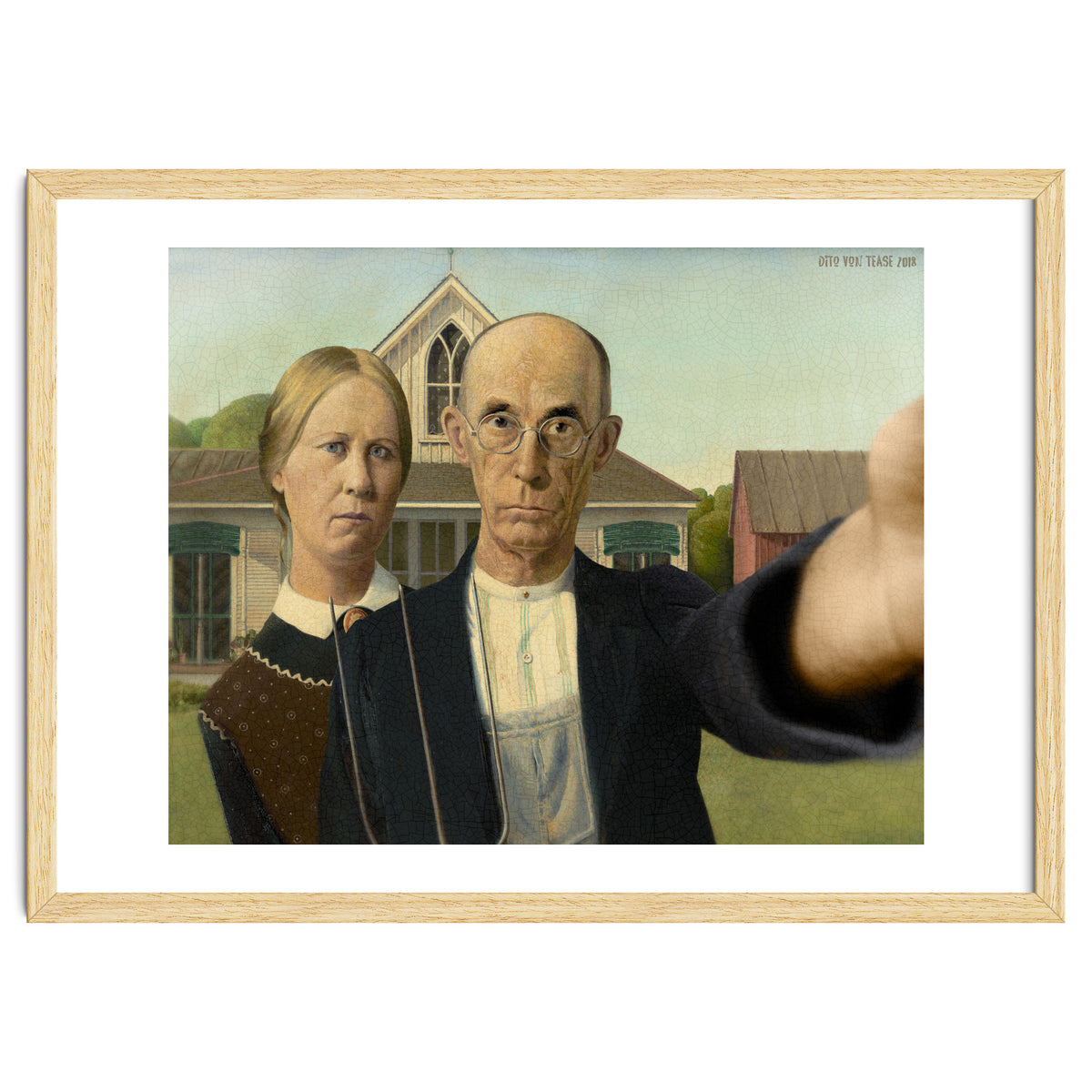 American Gothic - Grant Wood - Selfie
