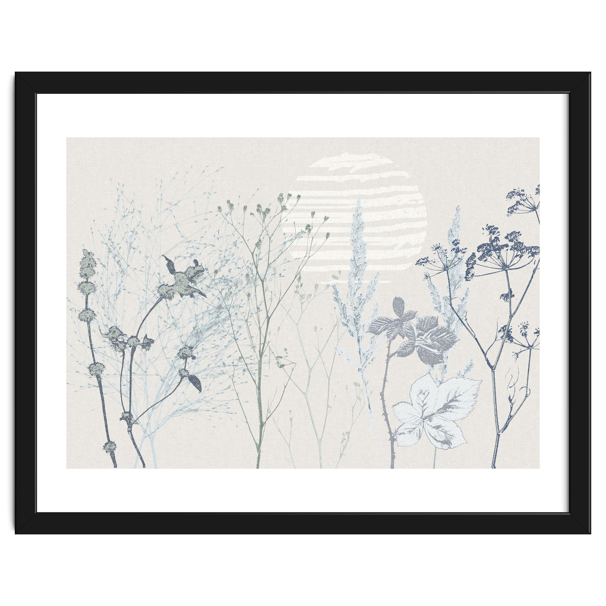 Plant based calming atmosphere soft blue