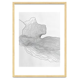 Abstract Black And White Organic Flowing Lines Pattern thumbnail