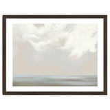 Abstract muted sea and clouds oil painting thumbnail