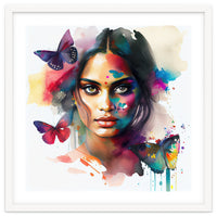 Butterfly Bloom Hindu Portrait