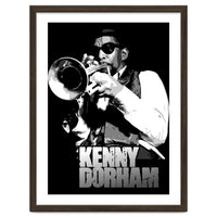 Kenny Dorham Jazz Trumpeter in Grayscale