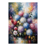 Vibrant Summer Hydrangea Bouquet Heavy Impasto Oil Painting (Print Only) thumbnail