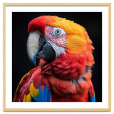 Scarlet Macaw Parrot Close Up Portrait Vivid Colors thumbnail