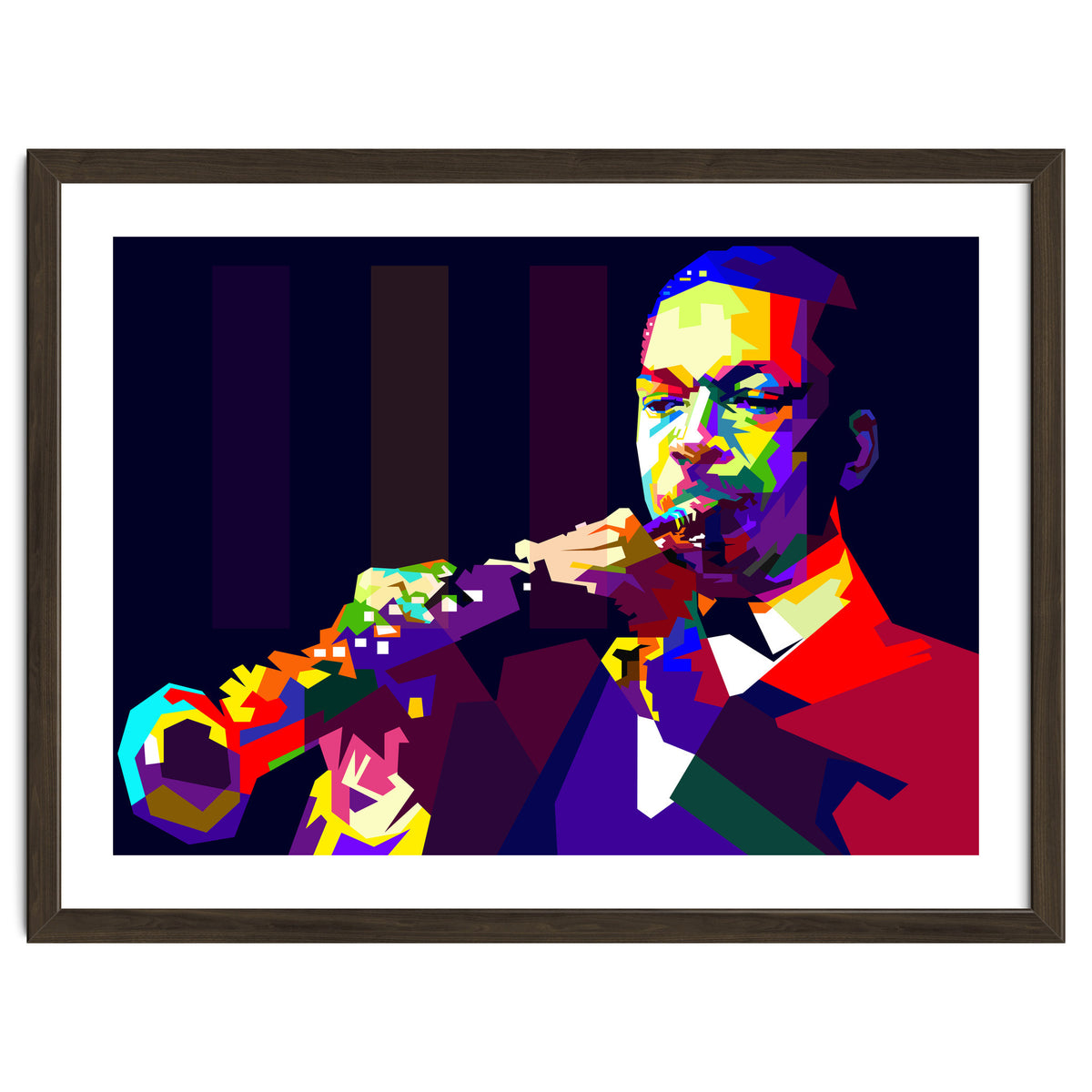 John Coltrane Jazz Musician Pop Art WPAP
