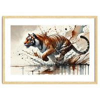 Dynamic Tiger In Motion