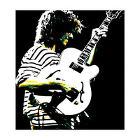 Pat Metheny American Jazz Guitarist Legend in Pop Art (Print Only)