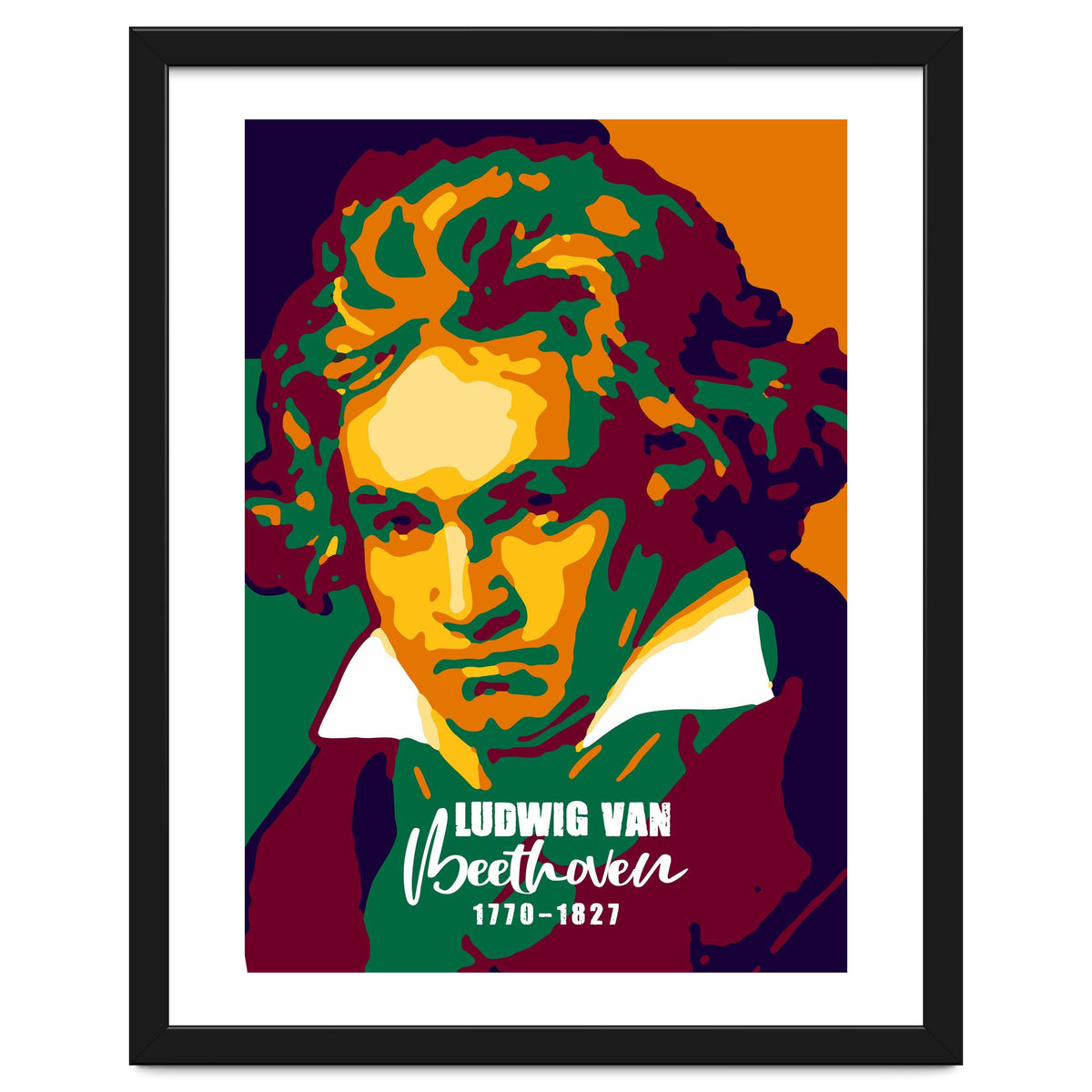 Ludwig Van Beethoven Colorful Art