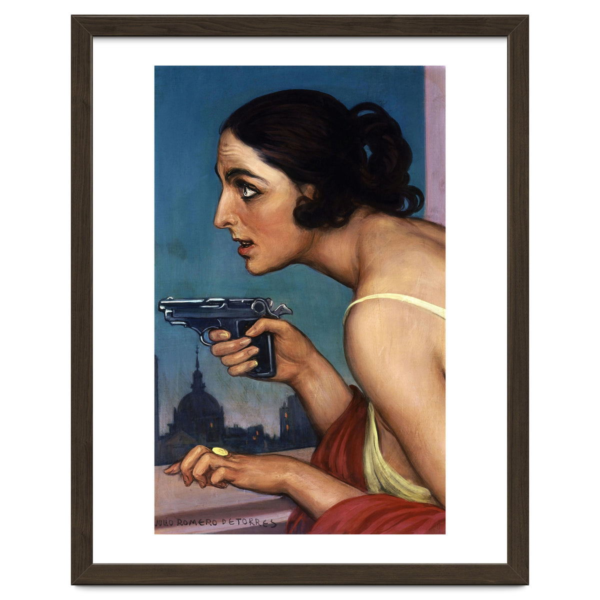 THE WOMAN OF THE GUN 1925-POSTER FOR THE SPANISH UNION OF EXPLOSIVES.