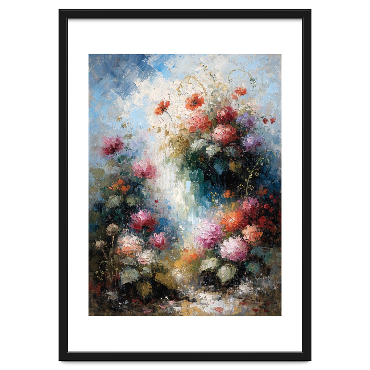 Ethereal Summer Garden Oil Painting