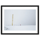 Construction Crane in the Winter Seascape thumbnail