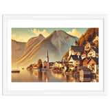 Vintage Hallstatt Poster, Austria thumbnail