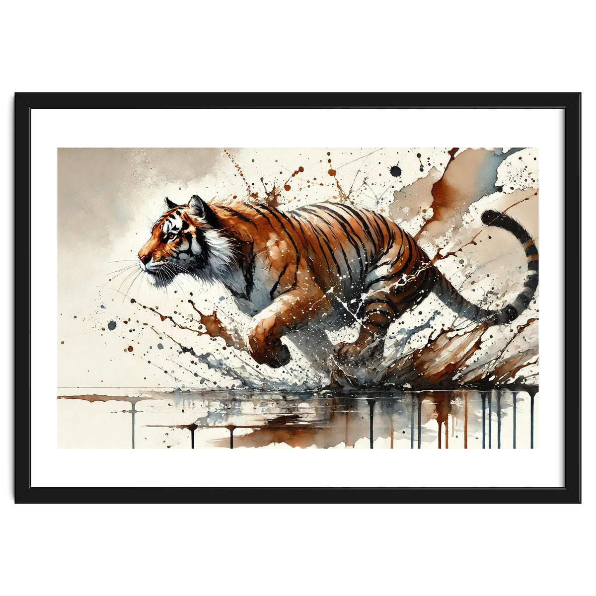 Dynamic Tiger In Motion