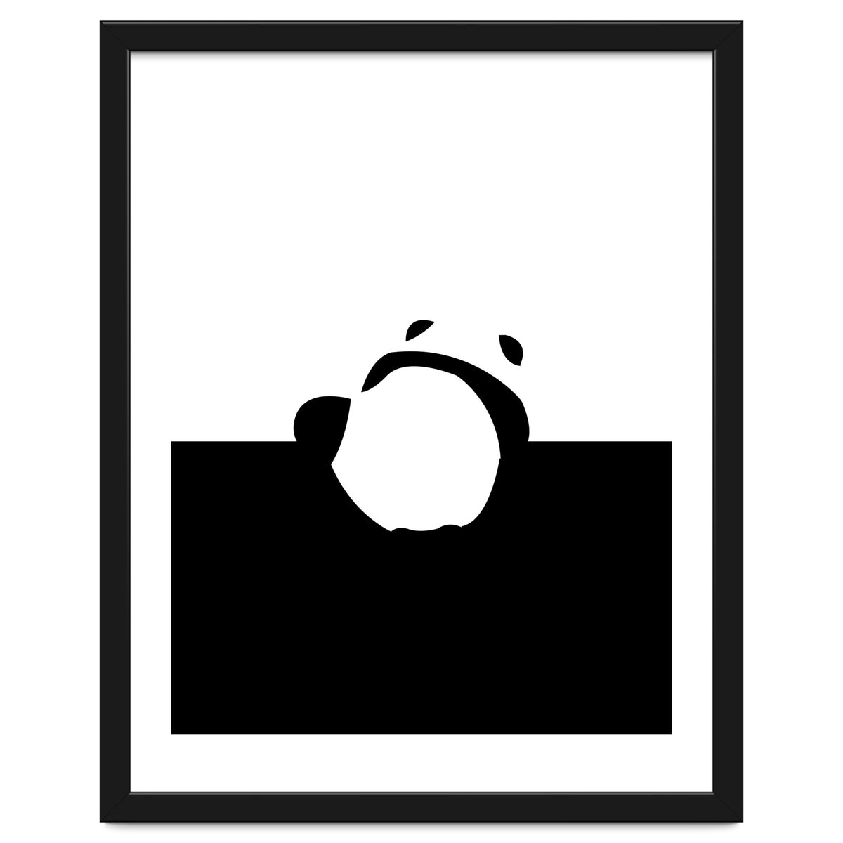 Find Your Feet, Panda Abstract Monochromatic Black & White, Wildlife Animals Cute Eclectic Bohemian Pets