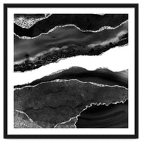 Black & Silver Agate Texture 08