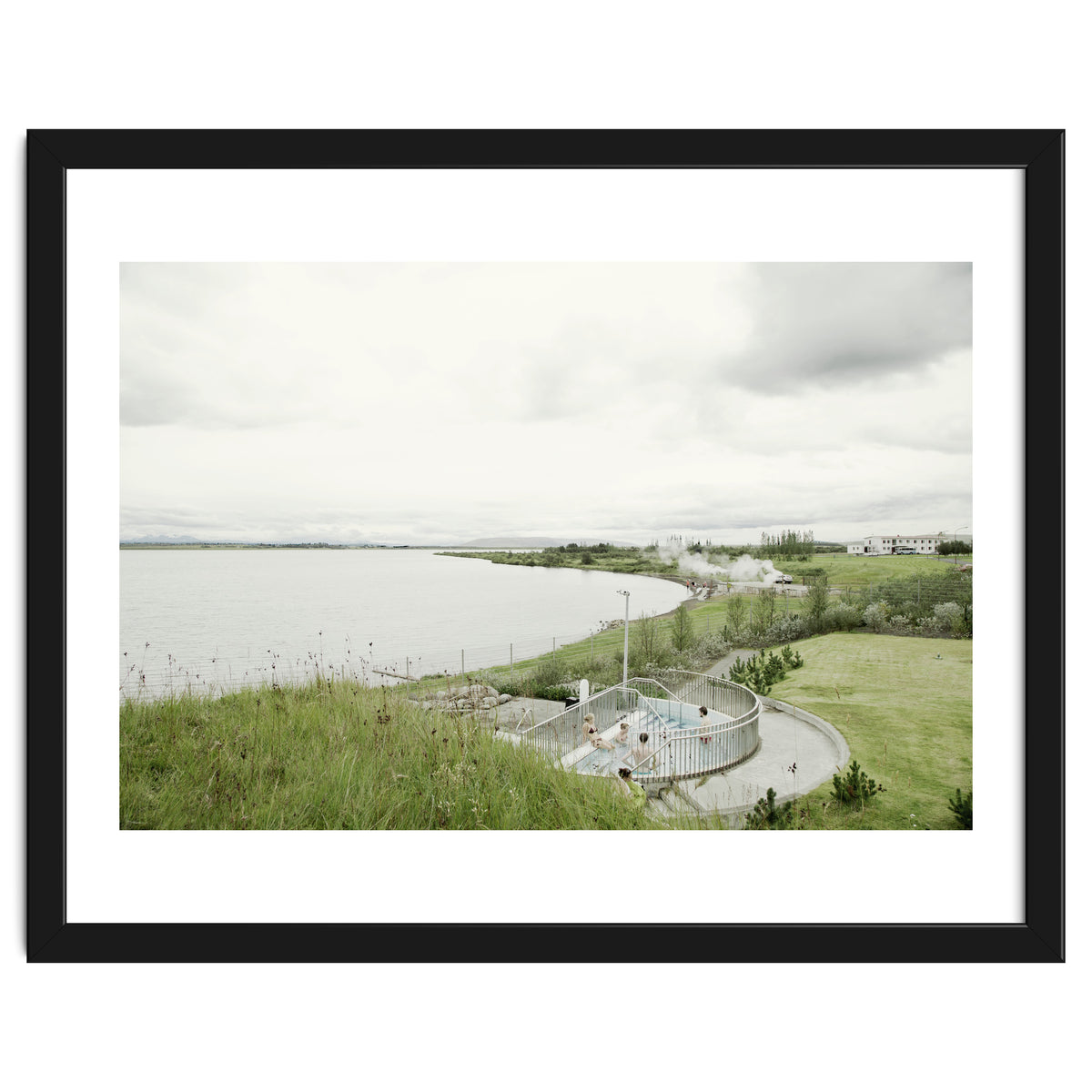 Geothermal lake behind the natural hot spring pool - Iceland