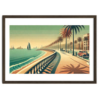 Vintage Coastal Promenade Poster