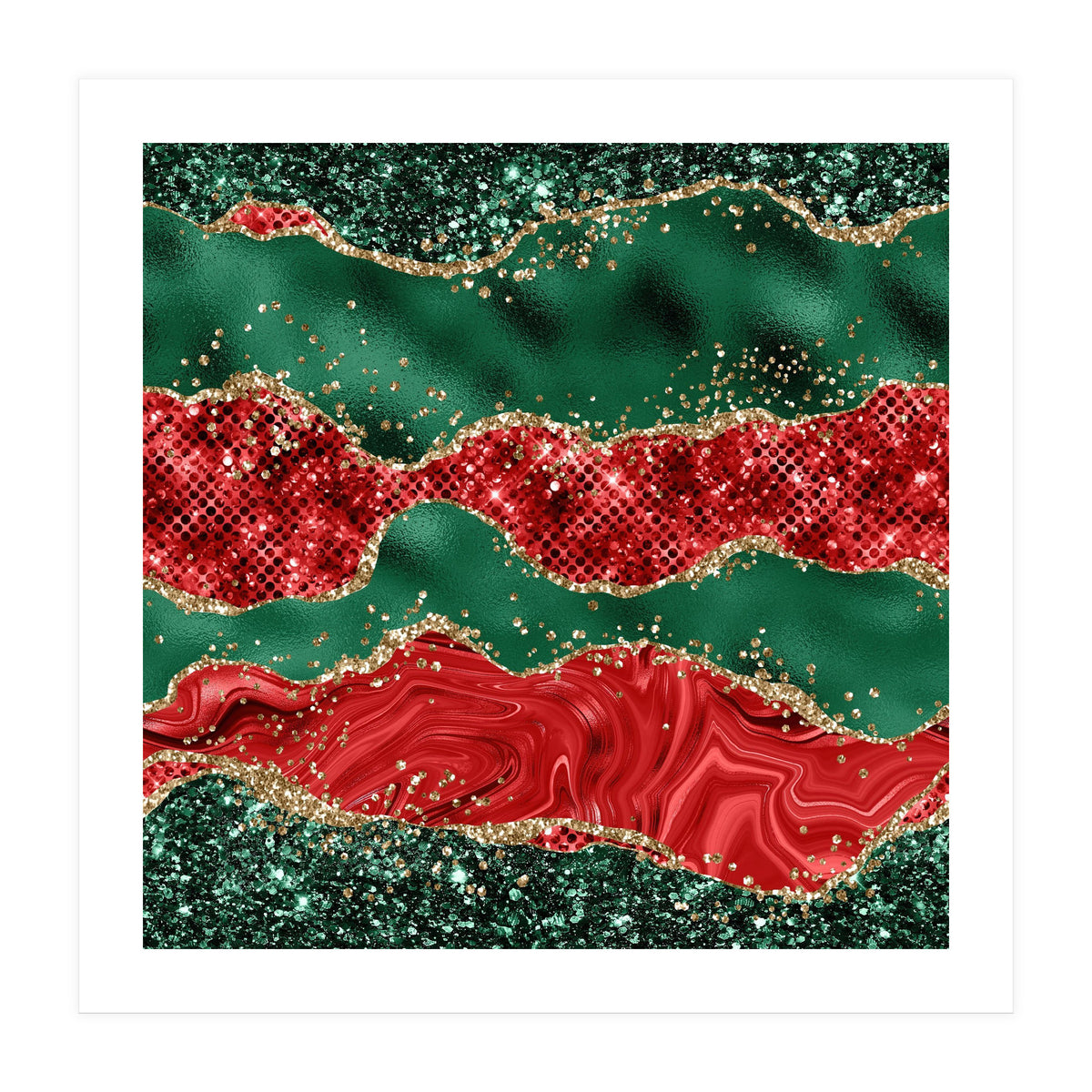 Christmas Glitter Agate Texture 06  (Print Only)