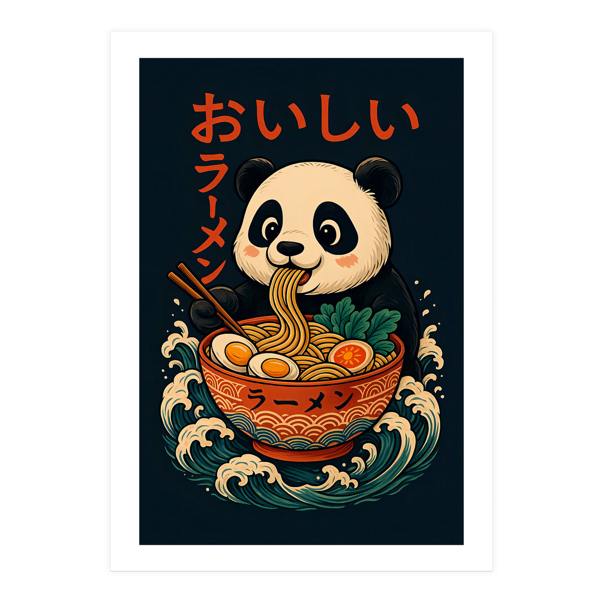 Ramen Panda Japanese (Print Only)