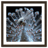Albino Peacock Displaying White Feathers thumbnail
