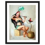 Pinup Sexy Girl Performing A Trick thumbnail