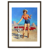 Pinup Cowgirl Showing A New Dog Trick thumbnail