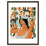 The Orange Grove, Bohemian Woman Summer Travel, Fashion Botanical Nature Garden, Plants Fruits Juicy thumbnail