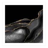 Black & Gold Agate Texture 04  (Print Only) thumbnail