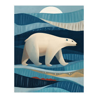Polar Bear In The Blue Arctic (Print Only)