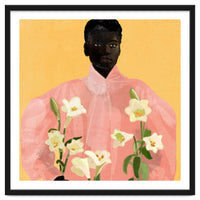Girl Holding Flowers 2