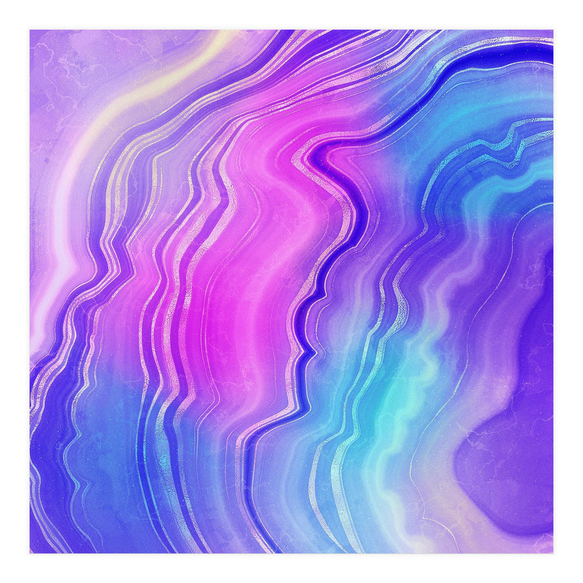 Neon Agate Texture 09 (Print Only)