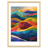 Vibrant Abstract Patchwork Landscape Art thumbnail