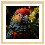 Vibrant Macaw Parrot With Red And Yellow thumbnail