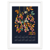 Calendar 2025 fuchsia flower