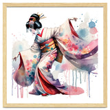 Geisha Dancer With Flowing Kimono thumbnail