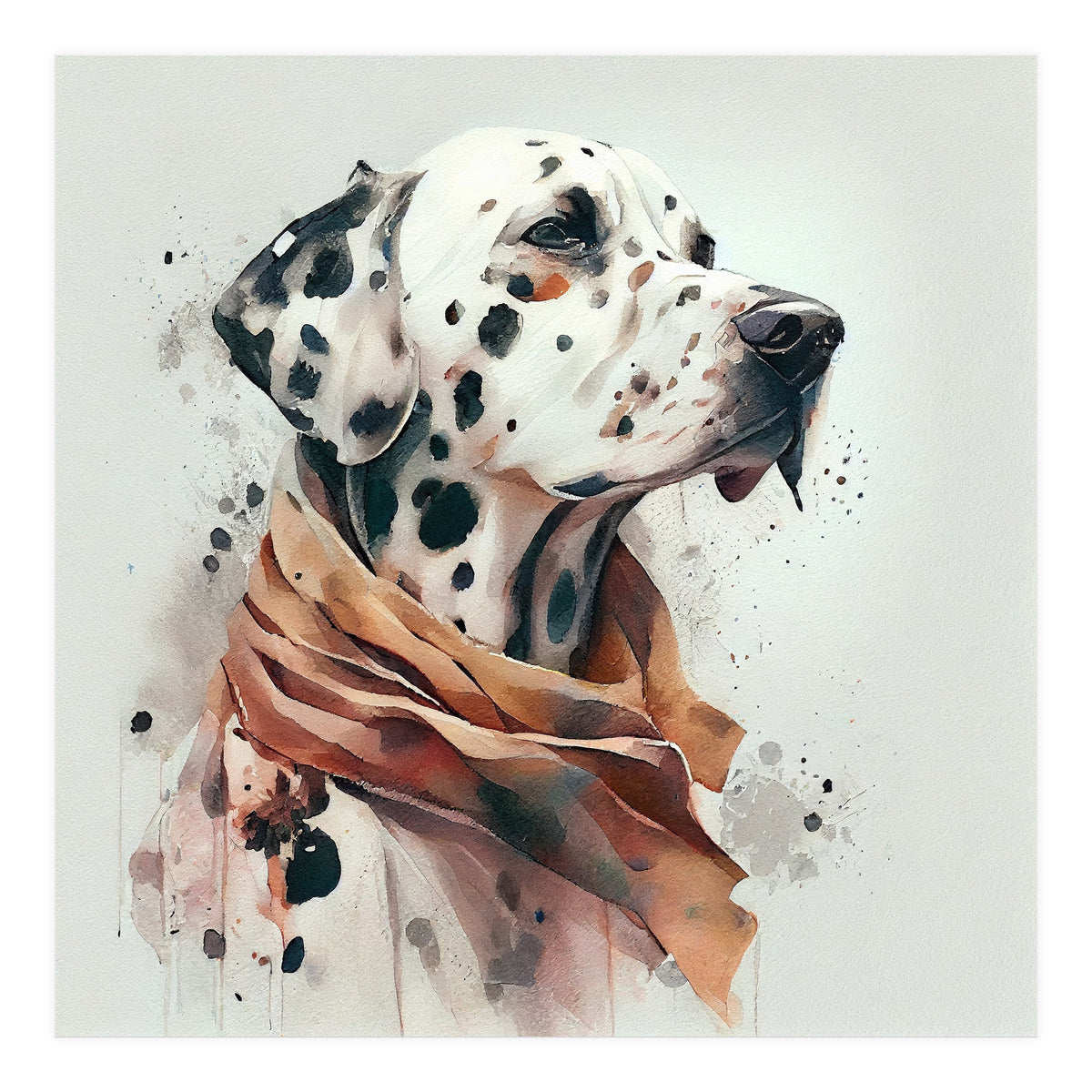 Watercolor Dalmatian Dog (Print Only)