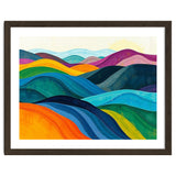 Abstract Vibrant Rolling Hills Landscape Art thumbnail