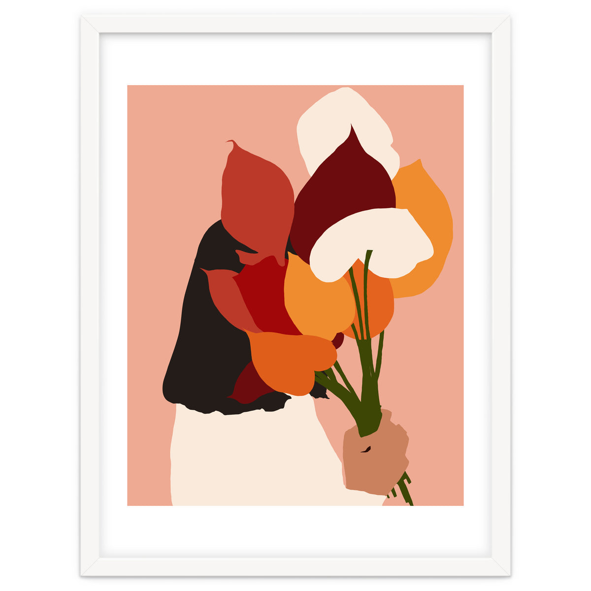 The Comfort Zone, Pastel Bohemian Woman, Floral Self Care Self Love Positivity Growth, Eclectic Boho Concept