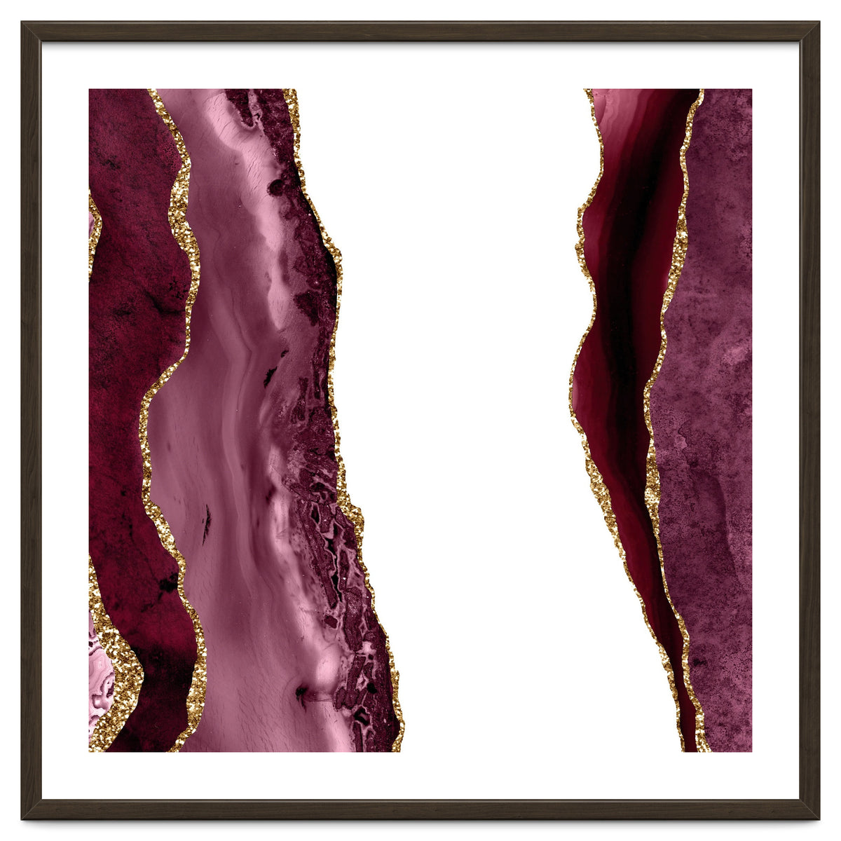 Burgundy & Gold Agate Texture 20