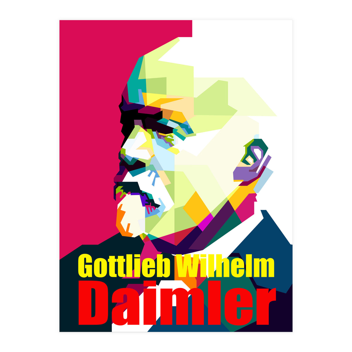 Gottlieb Daimler Pop Art WPAP (Print Only)