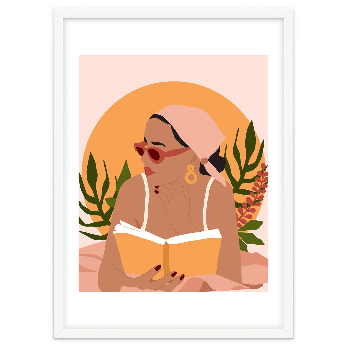 Bohemian Summer, Modern Boho Girl Reader, Books Read Self Care Self Love, Travel Hippie Nomad Black Woman